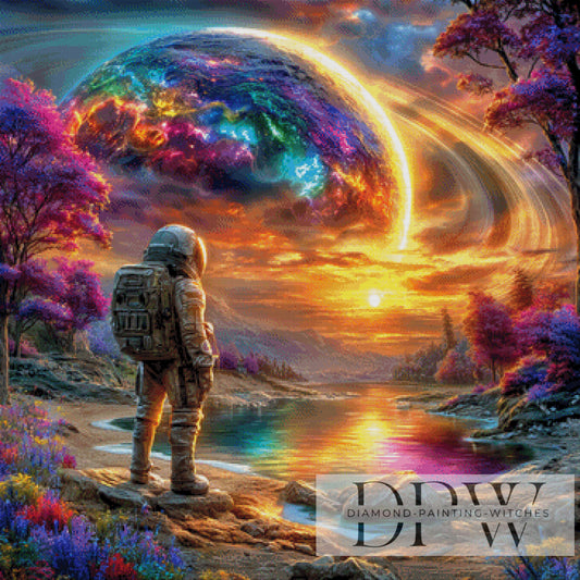 Astronaut by CreatiVart 90x90cm mit 360 Farben DPW-5053