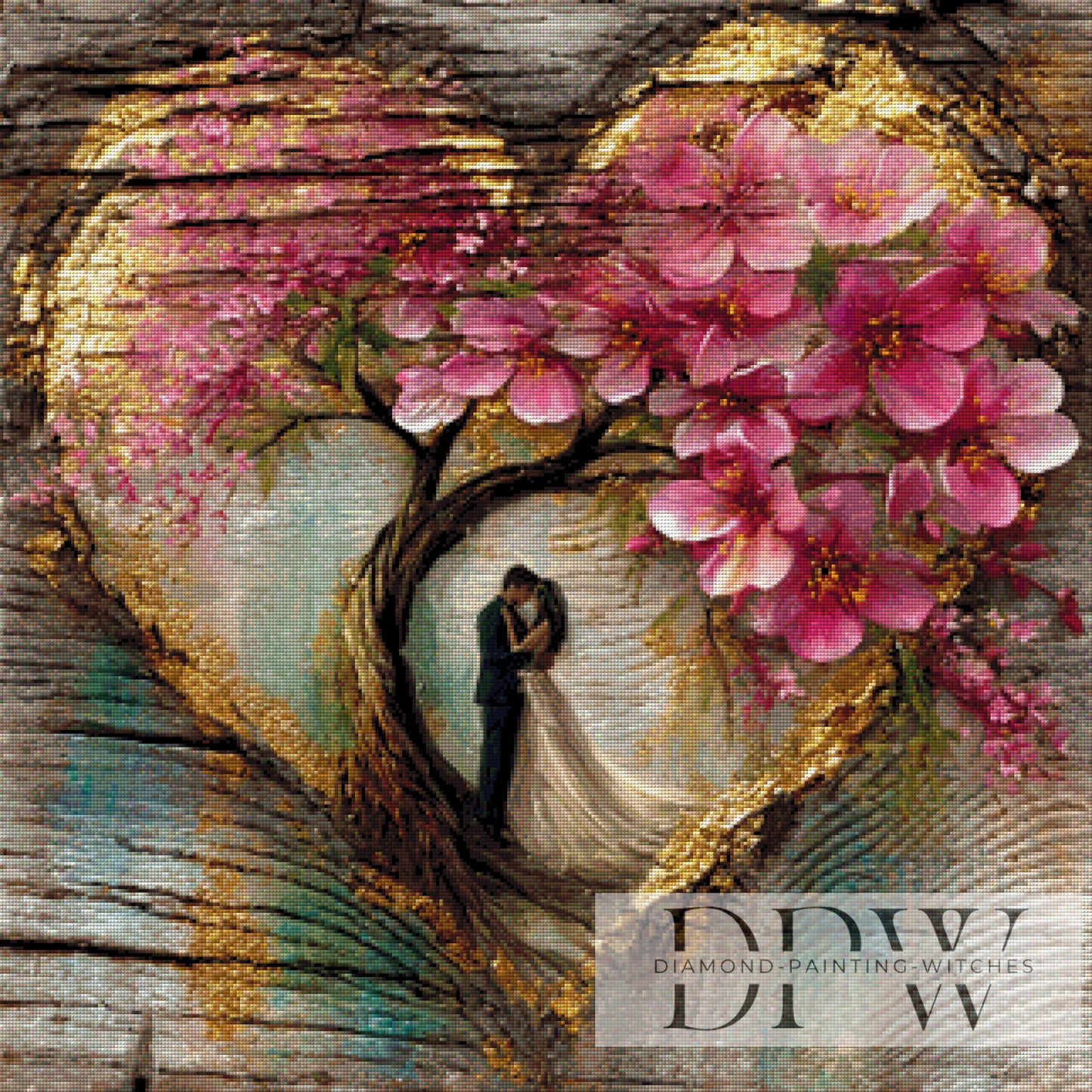 Heartwood Lovers by CreatiVart 80x80cm mit 260 Farben DPW-5054