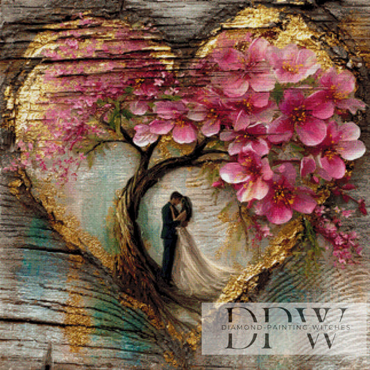 Heartwood Lovers by CreatiVart 80x80cm mit 260 Farben DPW-5054