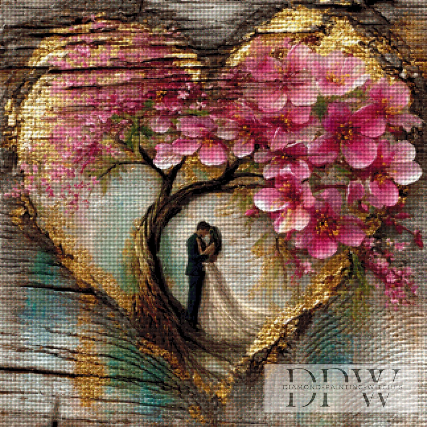 DPW-5054 Heartwood Lovers by CreatiVart 80x80cm mit 260 Farben **SOFORTKAUF** RUNDE Steine