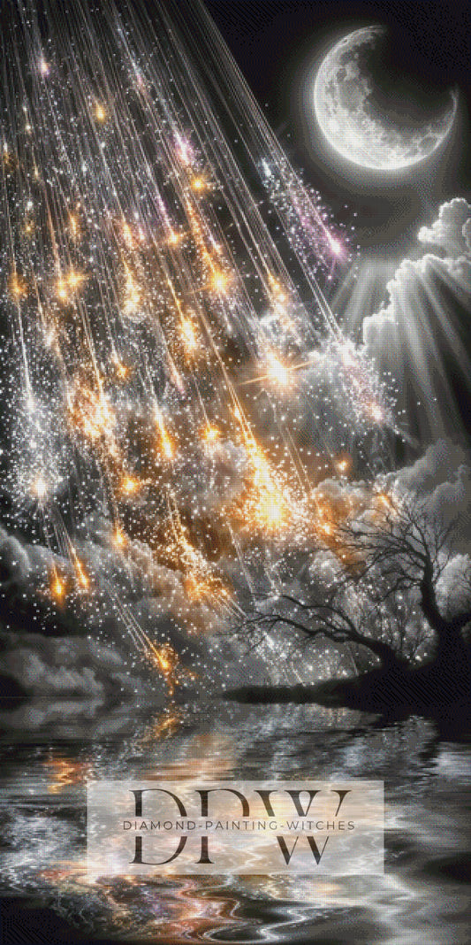 Funkenregen by Pixxel Pics 80x160cm mit 160 Farben DPW-6209