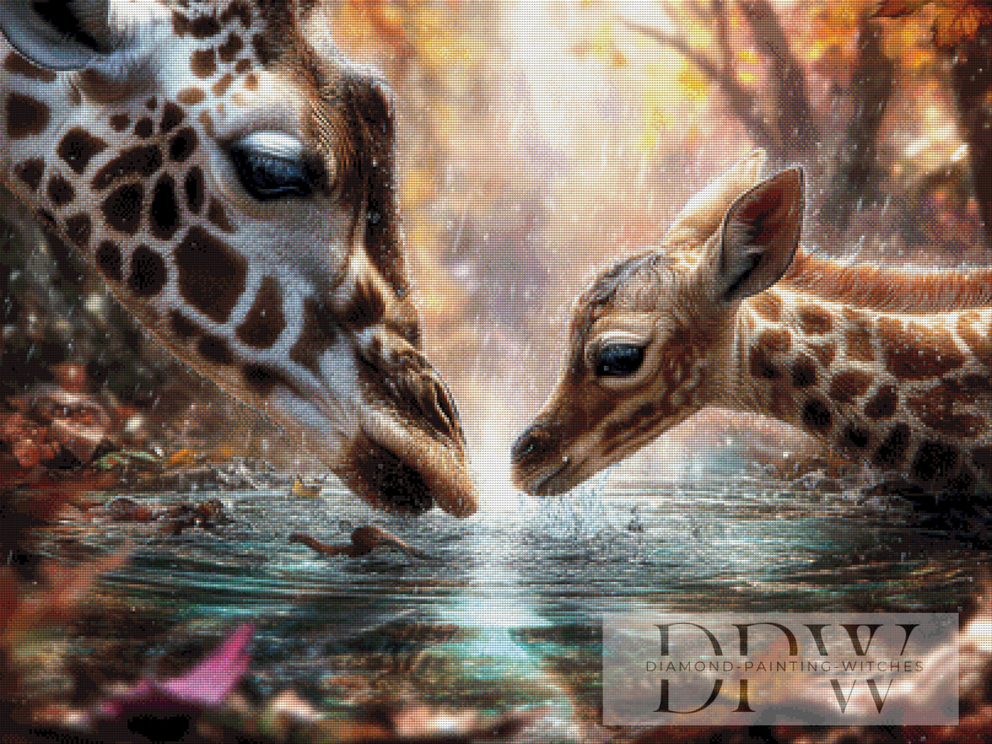 Forest drink by Elly_A.I 100x75cm mit 240 Farben DPW-5087