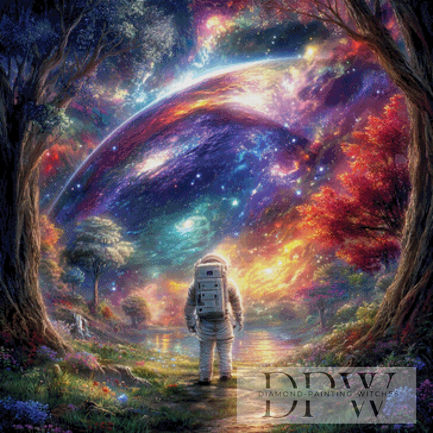 Galactic Wander by ellufija 90x90cm mit 340 Farben DPW-5094