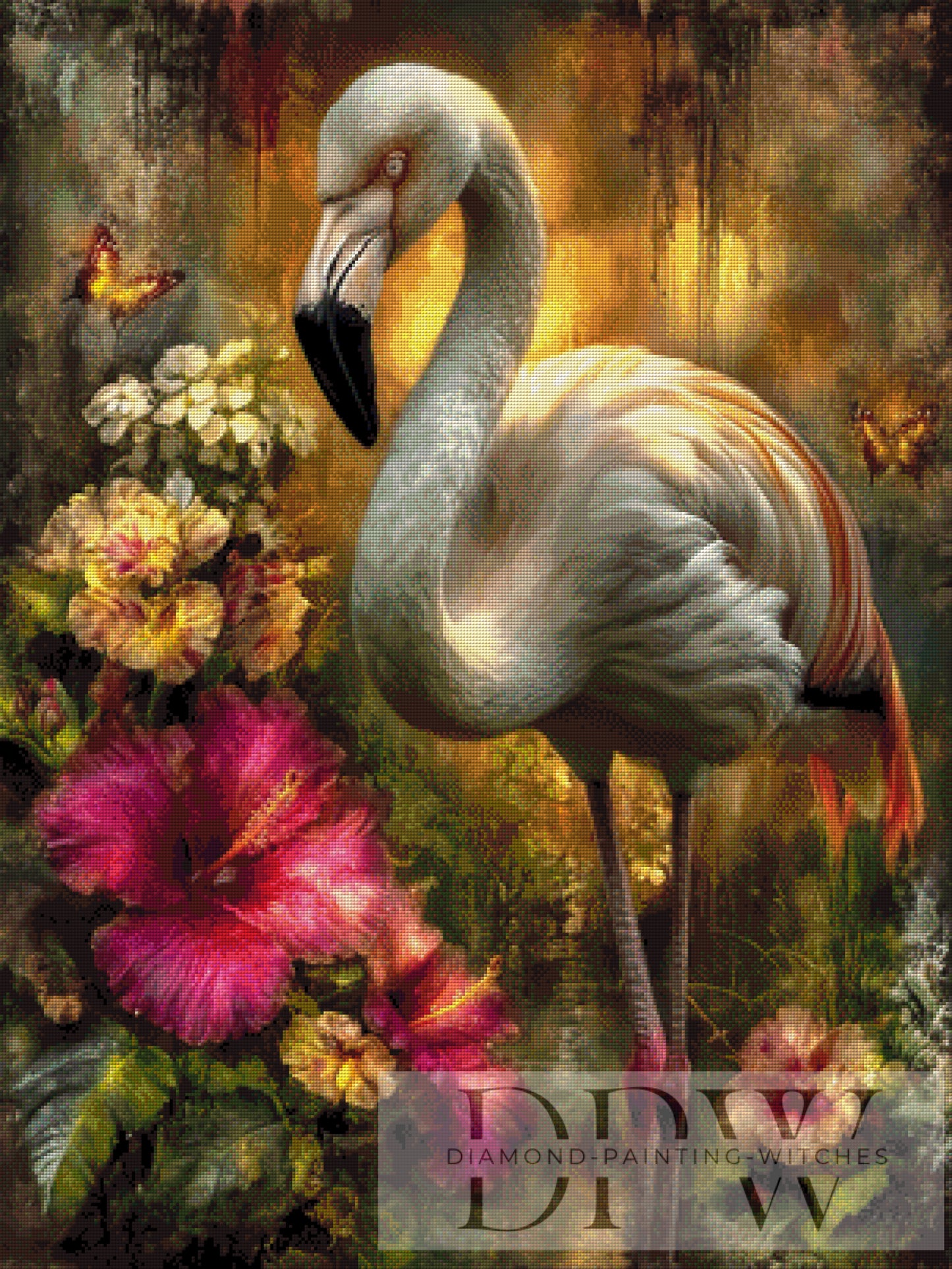 White Flamingo by CreatiVart 75x100cm mit 240 Farben DPW-5099