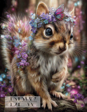 Flower Squirrel by CleoDora mit 230 Farben **SOFORTKAUF** ECKIGE Steine