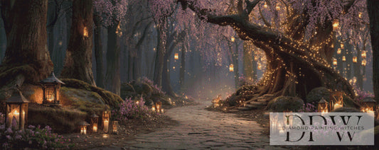 Abendliche Runde by Elly_A.I. 150x60cm mit 125 Farben DPW-5150