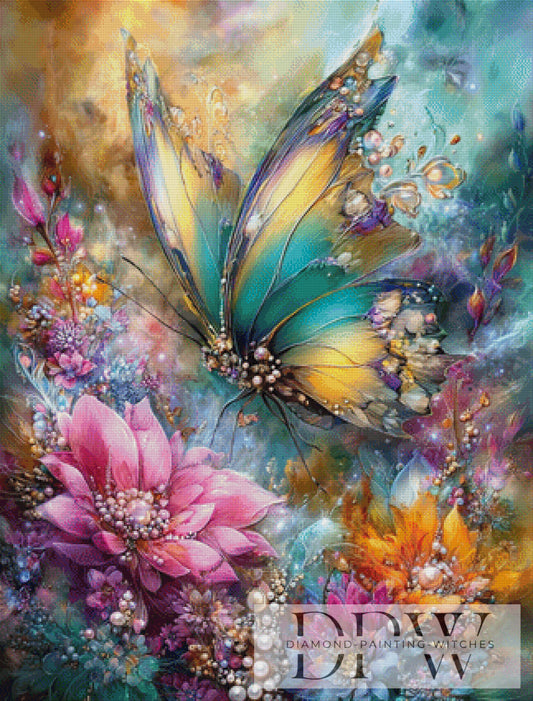 Prachtschmetterling by Maggie 80x105cm mit 380 Farben DPW-5158