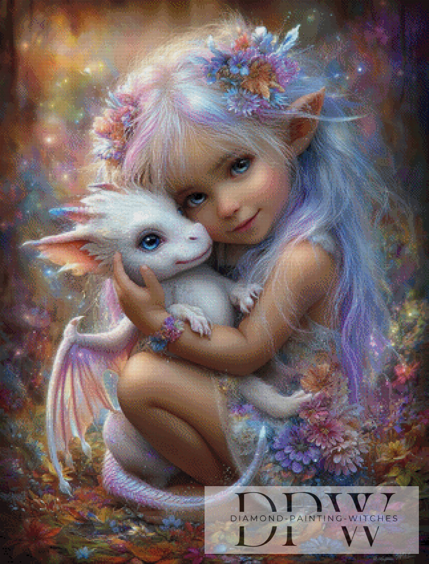 Trollmädchen Tremsy by Maggie 80x105cm mit 260 Farben DPW-5163