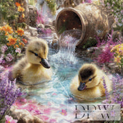 Entchen im Märchenbrunnen by Lisa Morgan mit 280 Farben