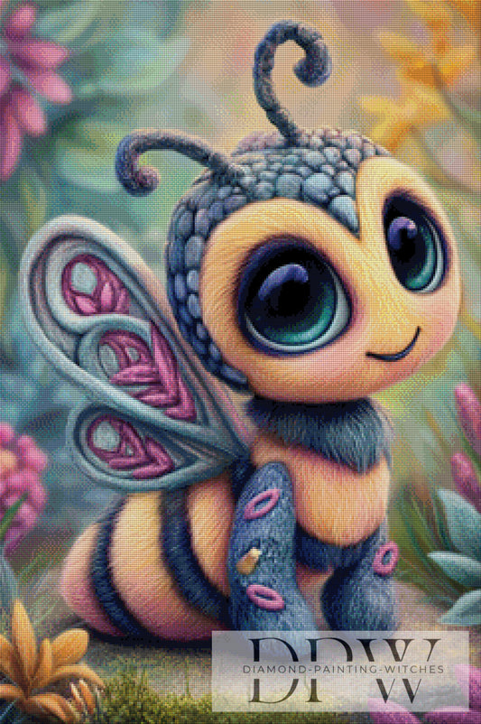 Wollbienchen by Sweet_Loco_AI 60x90cm mit 260 Farben DPW-5186