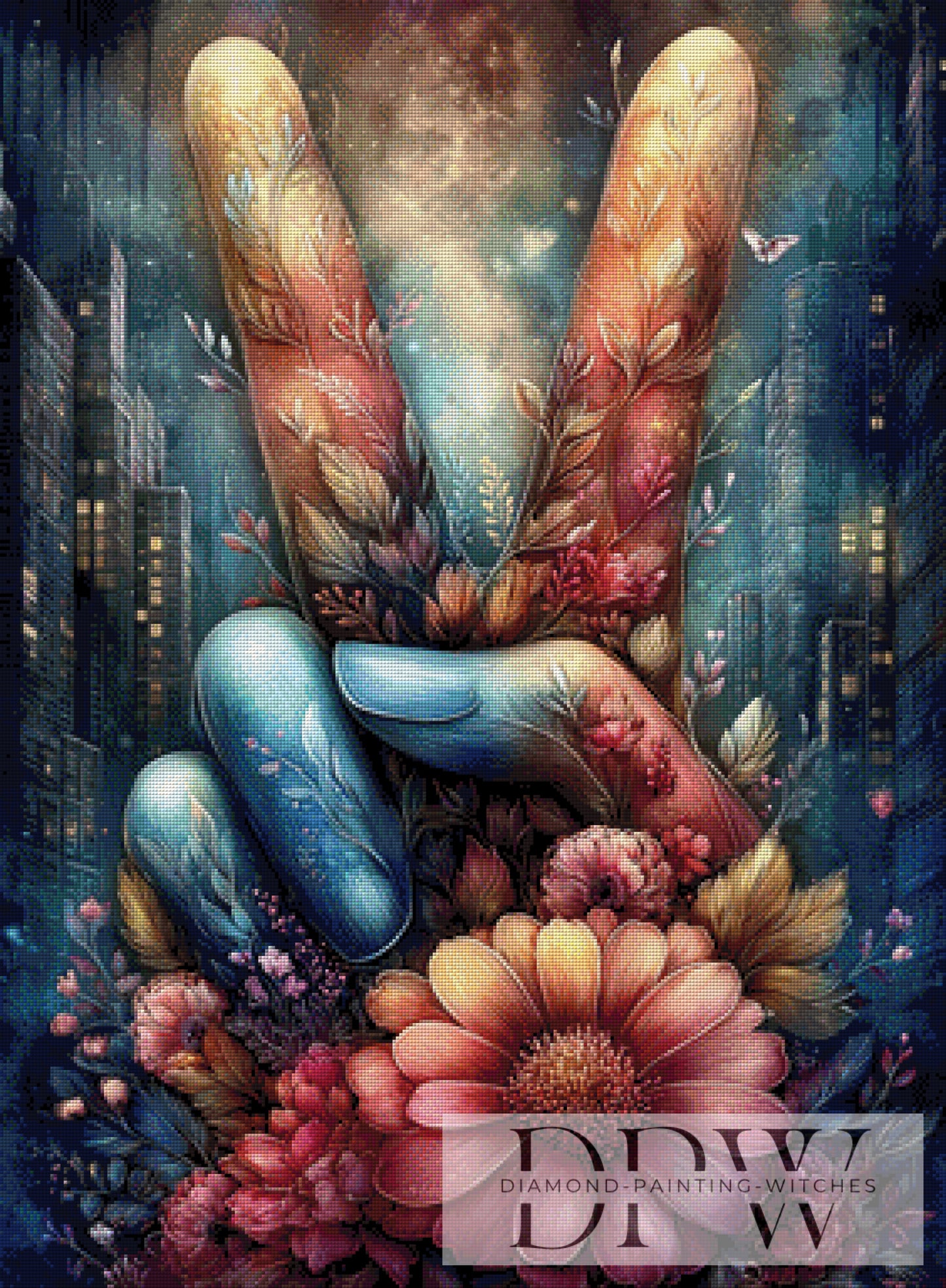 FlowerPeace by Sweet_Loco_AI 70x95cm mit 260 Farben DPW-5187