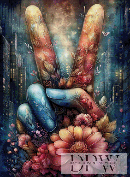 FlowerPeace by Sweet_Loco_AI 70x95cm mit 260 Farben DPW-5187