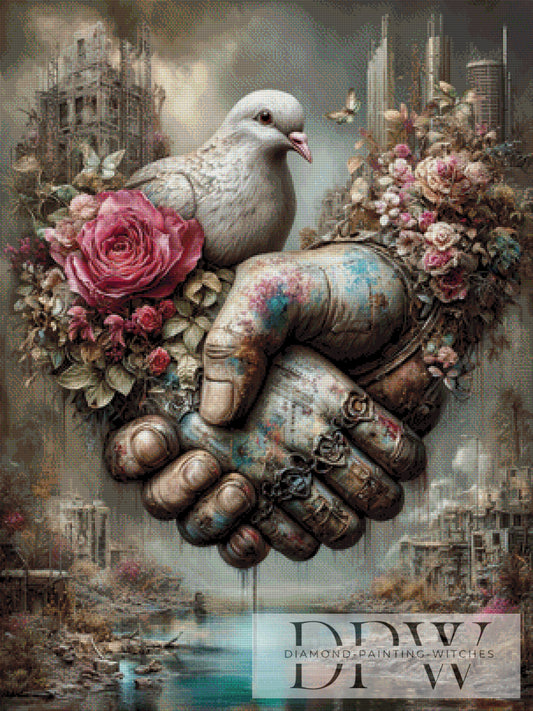 Peace please by Sweet_Loco_AI 75x100cm mit 200 Farben DPW-5188