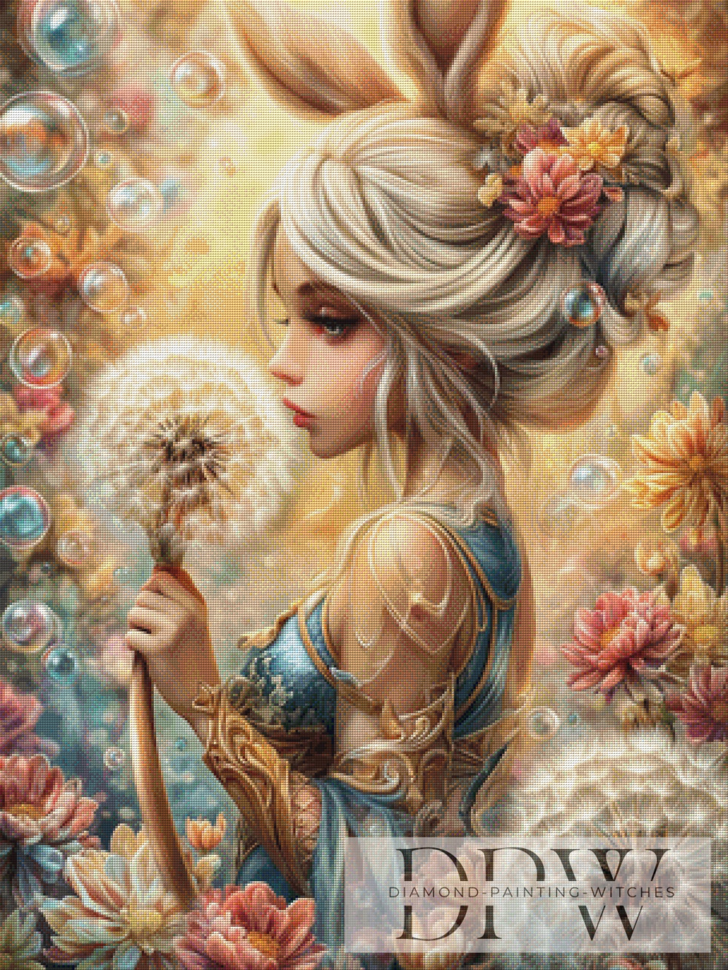 Dandeliongirl by Sweet_Loco_AI 75x100cm mit 220 Farben DPW-5191