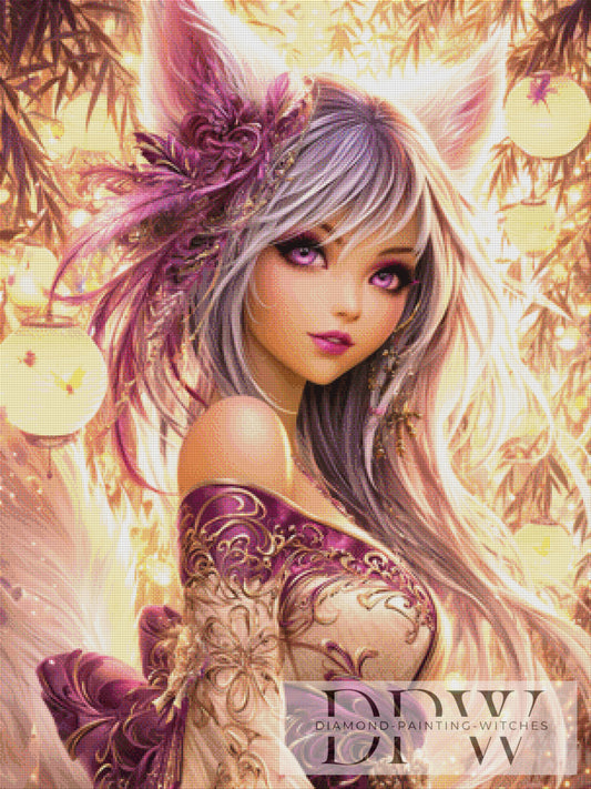 Wächterin der goldenen Blüten by Sweet_Loco_AI 75x100cm mit 170 Farben DPW-5195