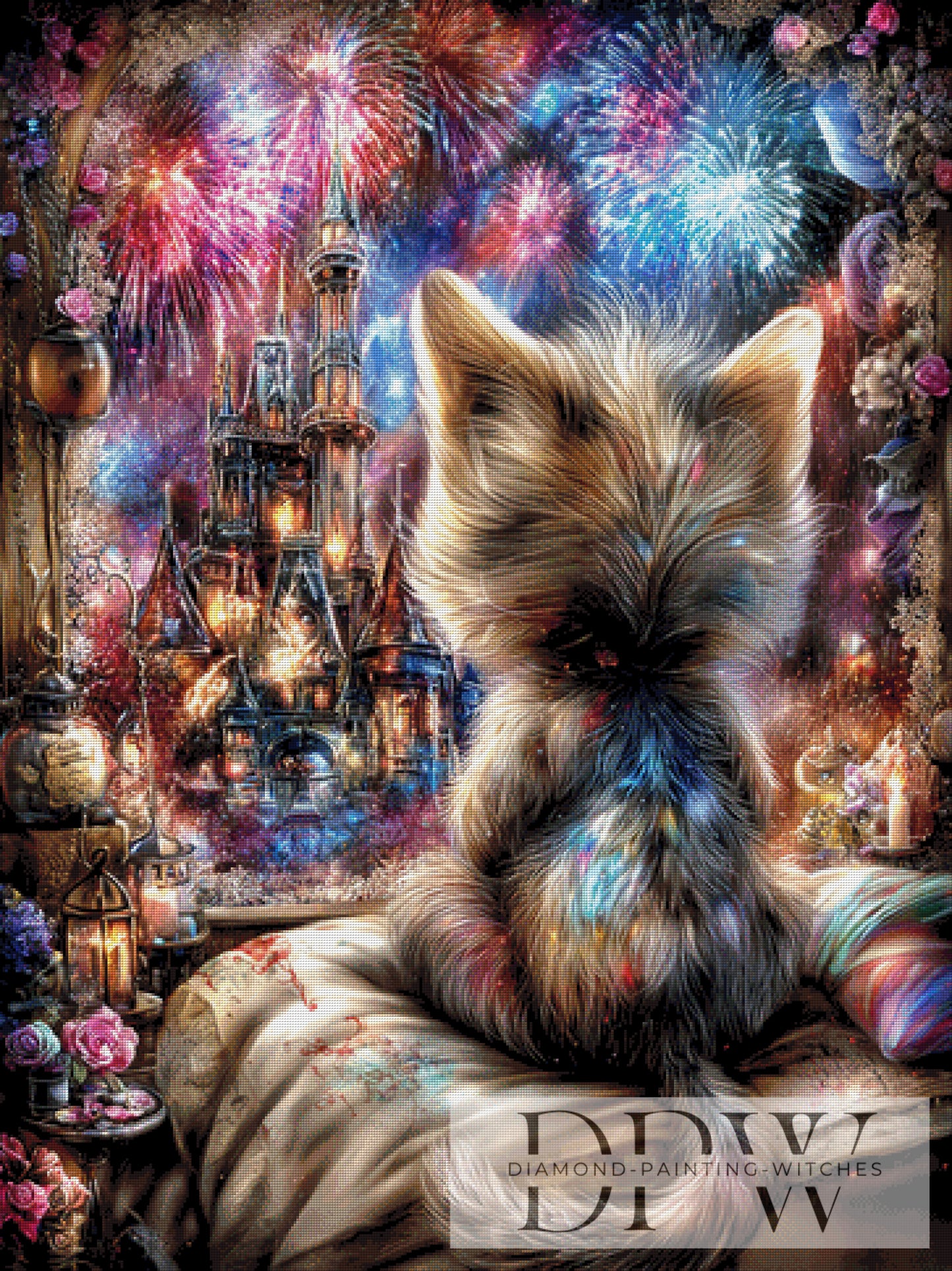 Feierfeuerwerk by Casalla Vendetta 90x120cm mit 350 Farben DPW-5200