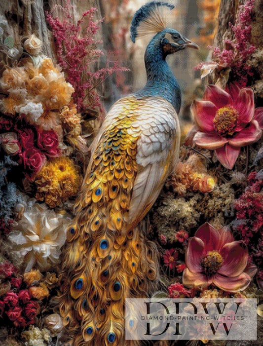 Blütenpfau by QN mit 280 Farben