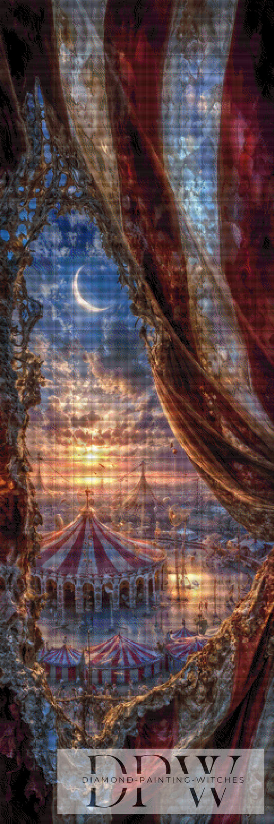 Circus in the hole by Pixxel Pics 60x180cm mit 190 Farben DPW-5237