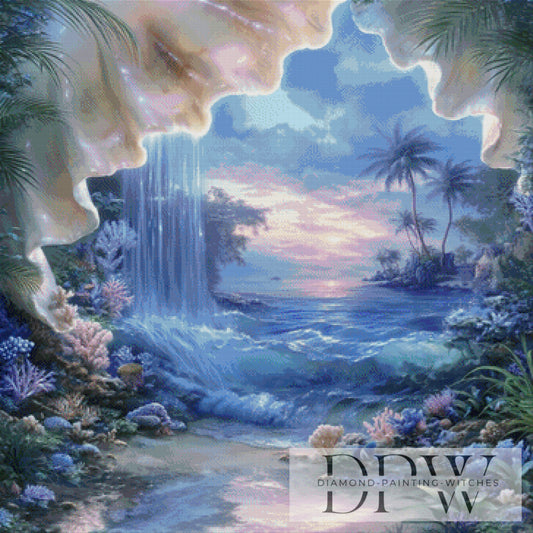 Korallensturmbucht by Maggie 90x90cm mit 140 Farben DPW-5243