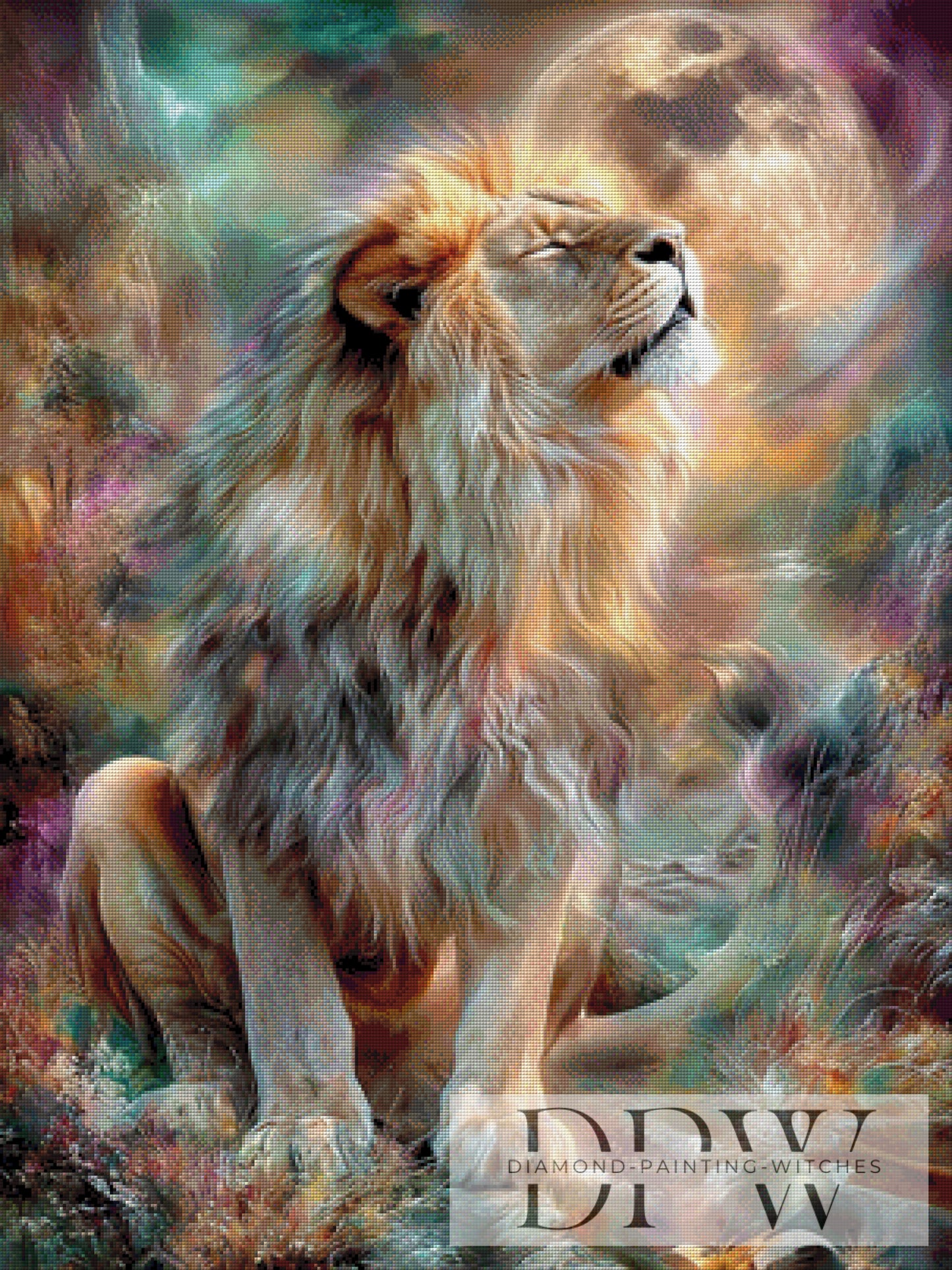 Löwennacht by Maggie 75x100cm mit 240 Farben DPW-5244
