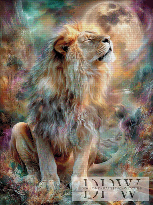 Löwennacht by Maggie 75x100cm mit 240 Farben DPW-5244