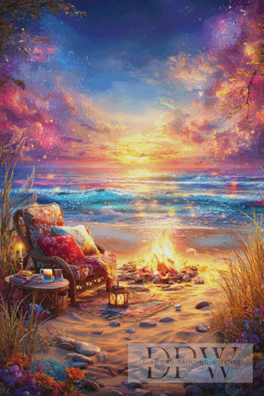 Stille am Meer by ellufija 70x105cm mit 350 Farben DPW-5256