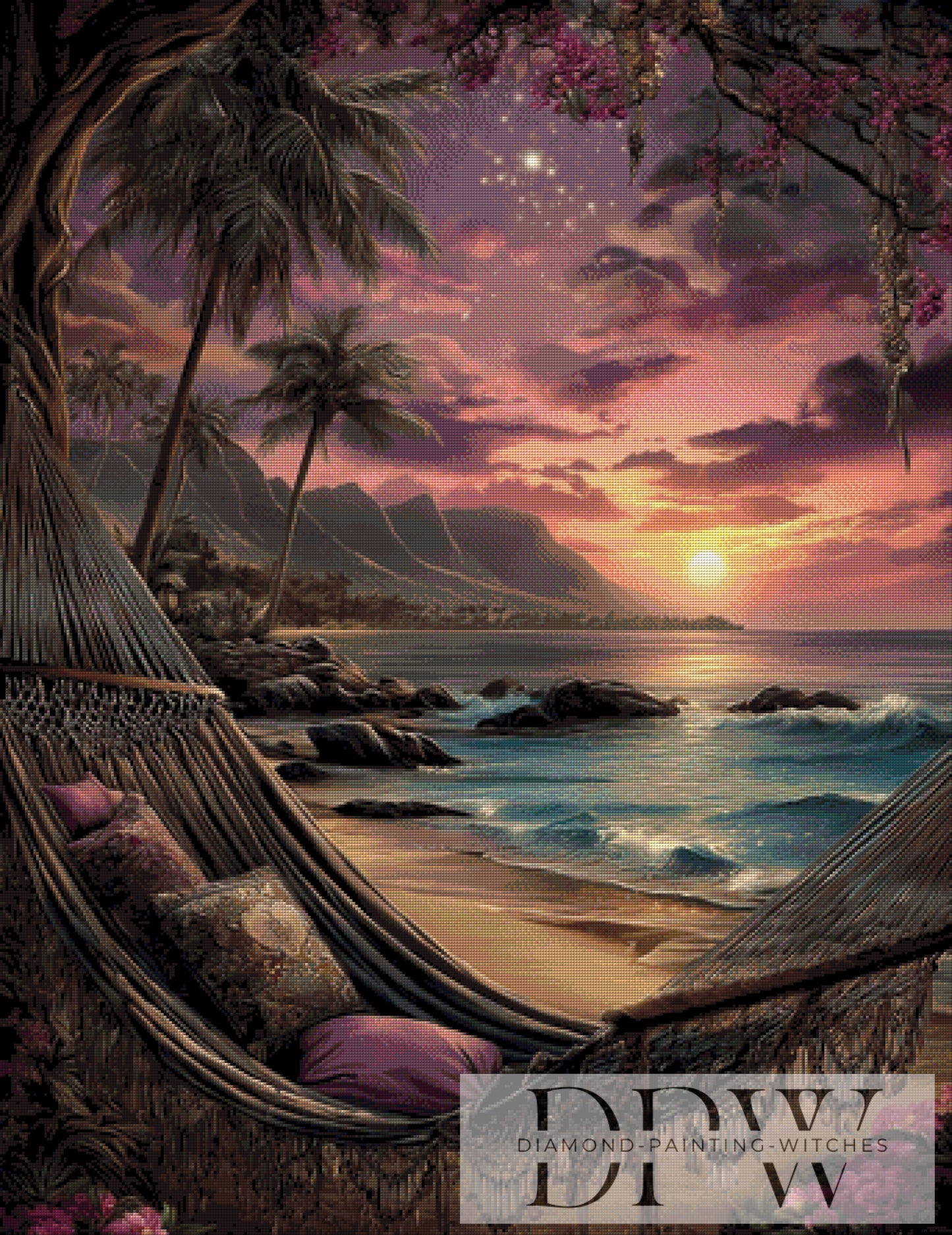 Meeresrauschen by CleoDora 85x110cm mit 130 Farben DPW-5261