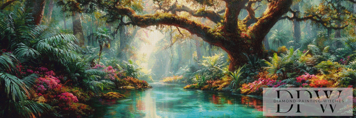 Irgendwo im Dschungel by Elly_A.I. 180x60cm mit 333 Farben DPW-5267