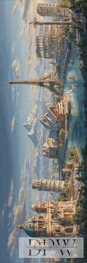 World Skyline by Elly_A.I mit 160 Farben **SOFORTKAUF** ECKIGE Steine 90° GEDREHT