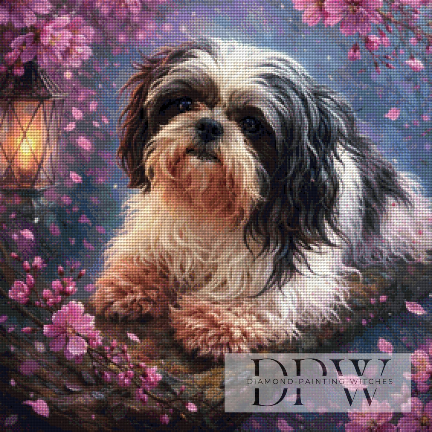Shih tzu Shelby by Elly_A.I. 70x70cm mit 160 Farben DPW-5280
