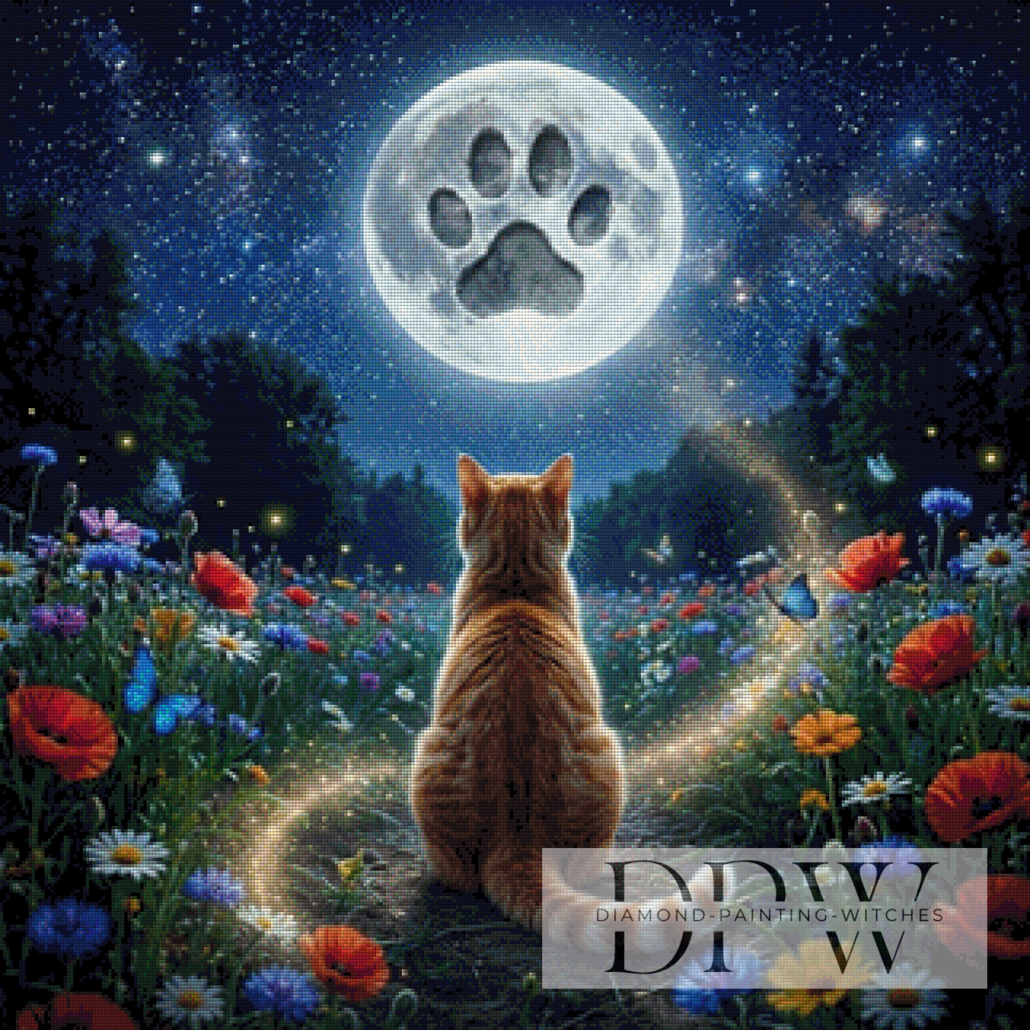 Katzen Nacht by CreatiVart mit 250 Farben