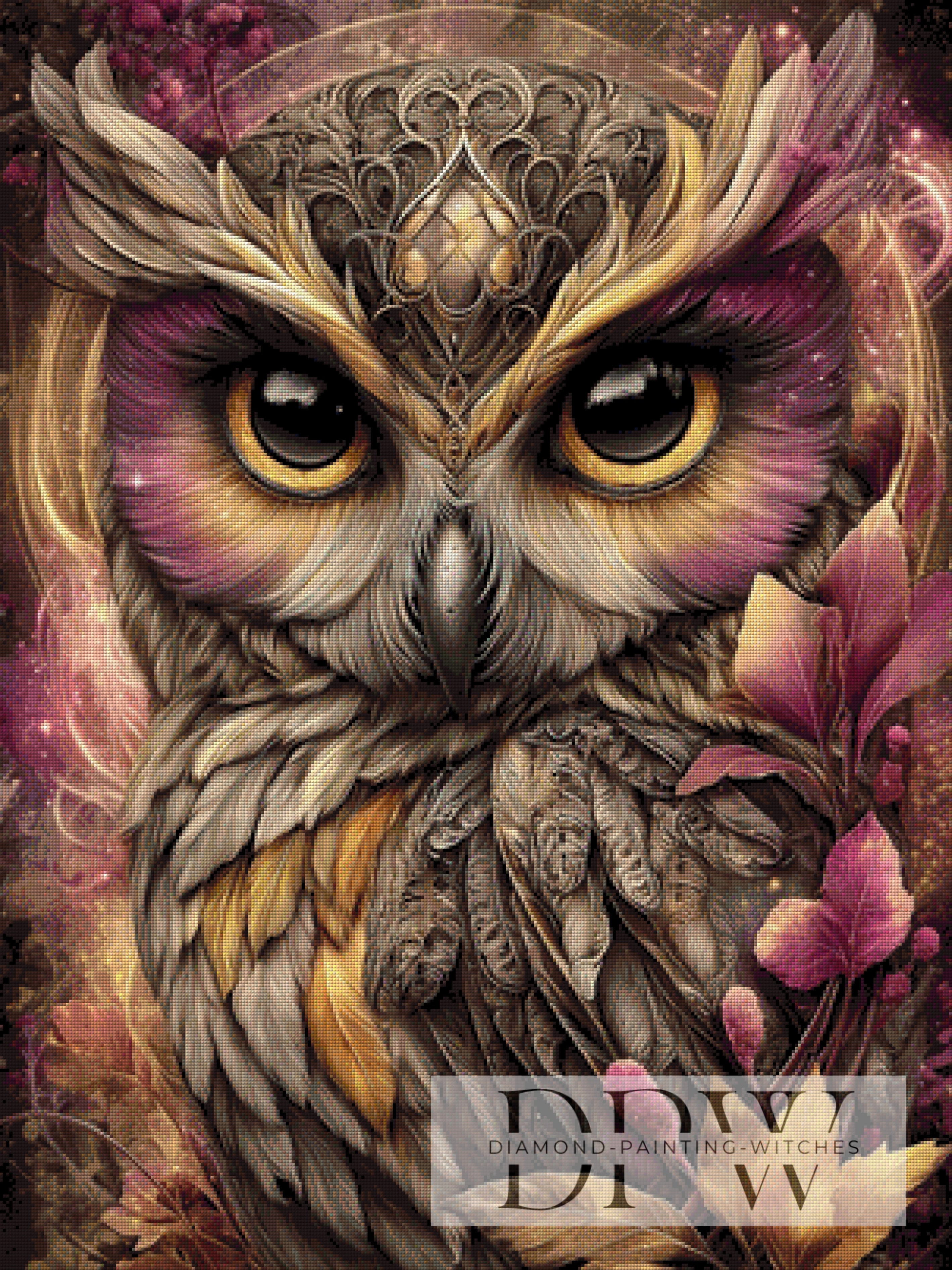 Käuzchen Klara by Sweet_Loco_AI 75x100 mit 150 Farben