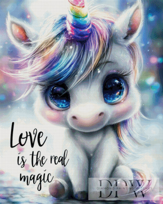 Love is the real magic by ellufija 80x80cm mit 240 Farben DPW-542
