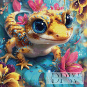 Blütenzauber Gecko by Lisa Morgan mit 280 Farben