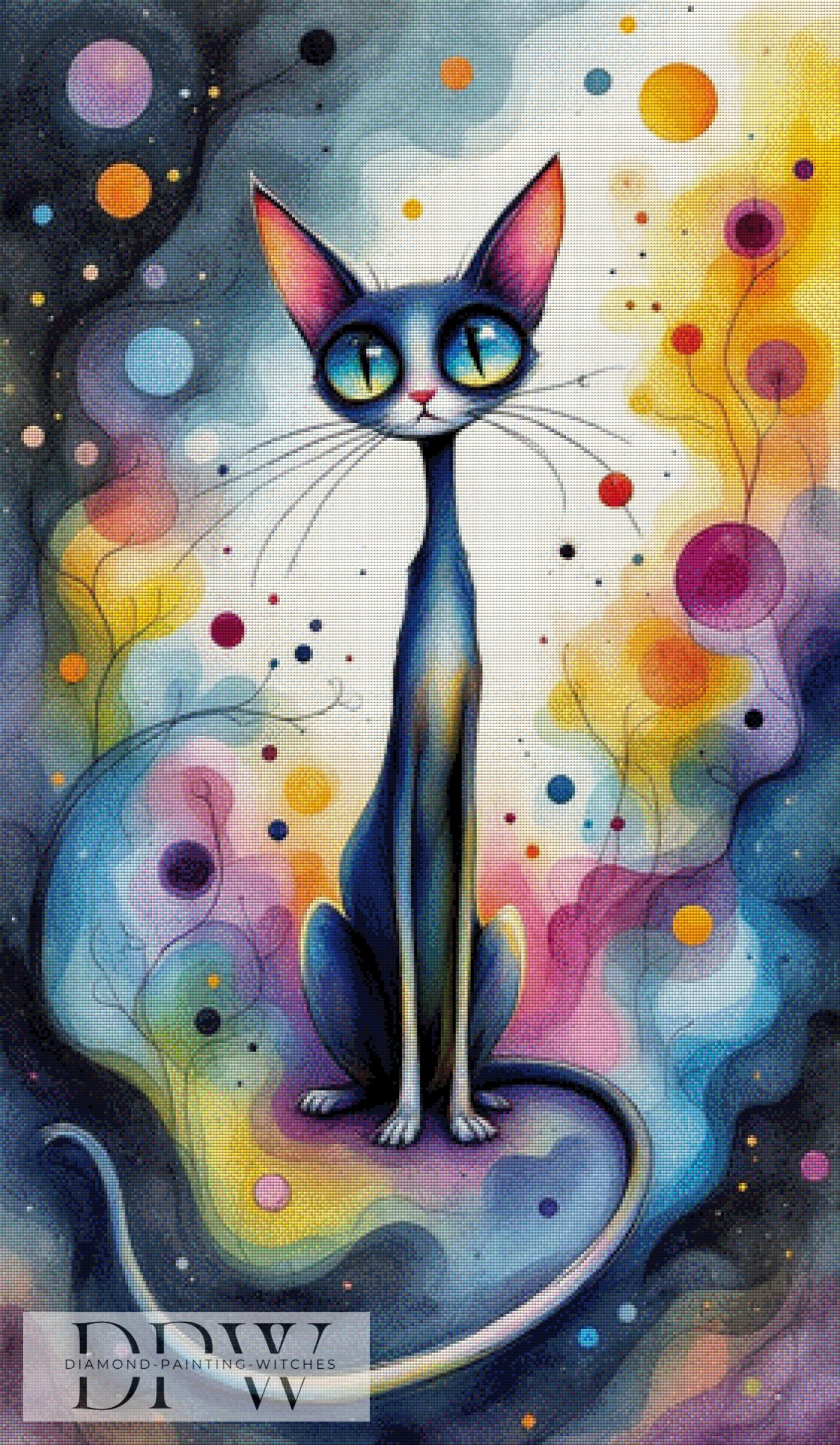 DPW-571 Miau by QN 70x120cm mit 365 Farben **SOFORTKAUF** ECKIGE Steine
