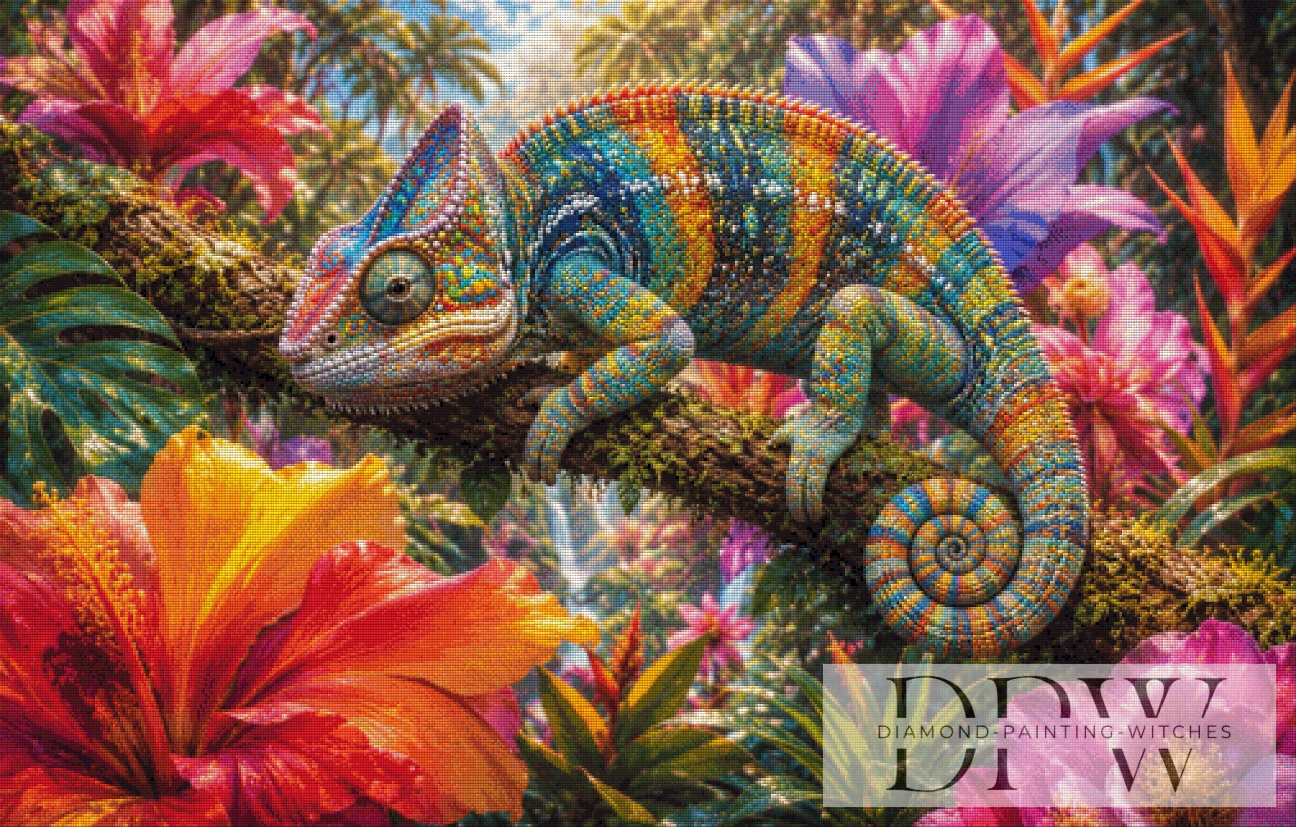 Tropical Chameleon by Biggilee_Art mit 420 Farben