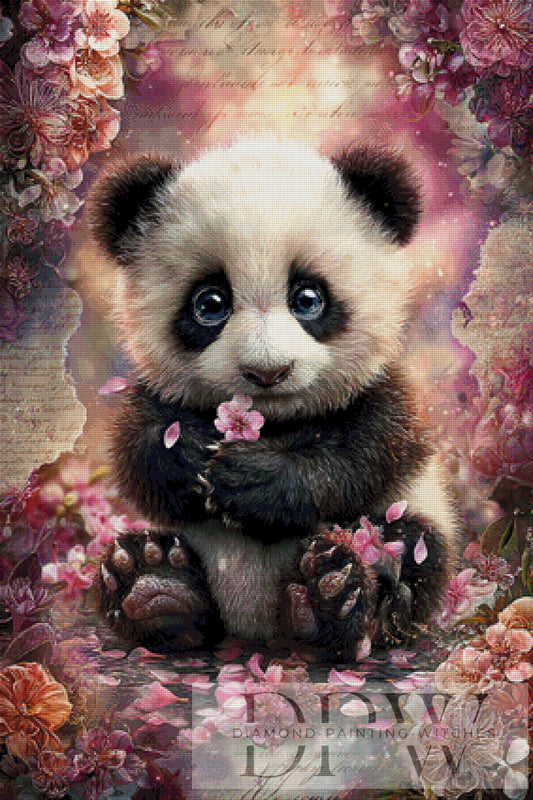 Vintage Panda by ellufija mit 220 Farben
