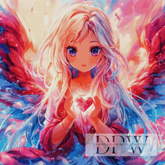 Heart Angel 80x80cm by ellufija mit 190 Farben DPW-6012