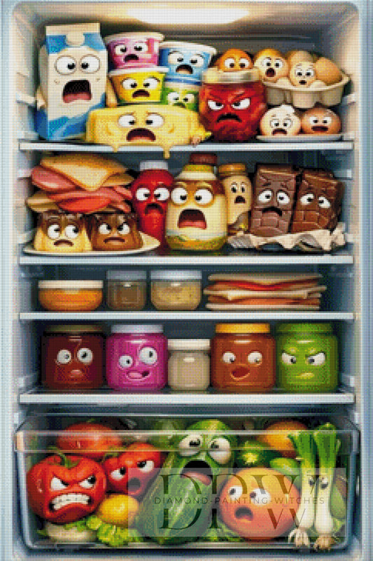 Trouble in the fridge by Pixxel Pics 60x90cm mit 320 Farben DPW-6033