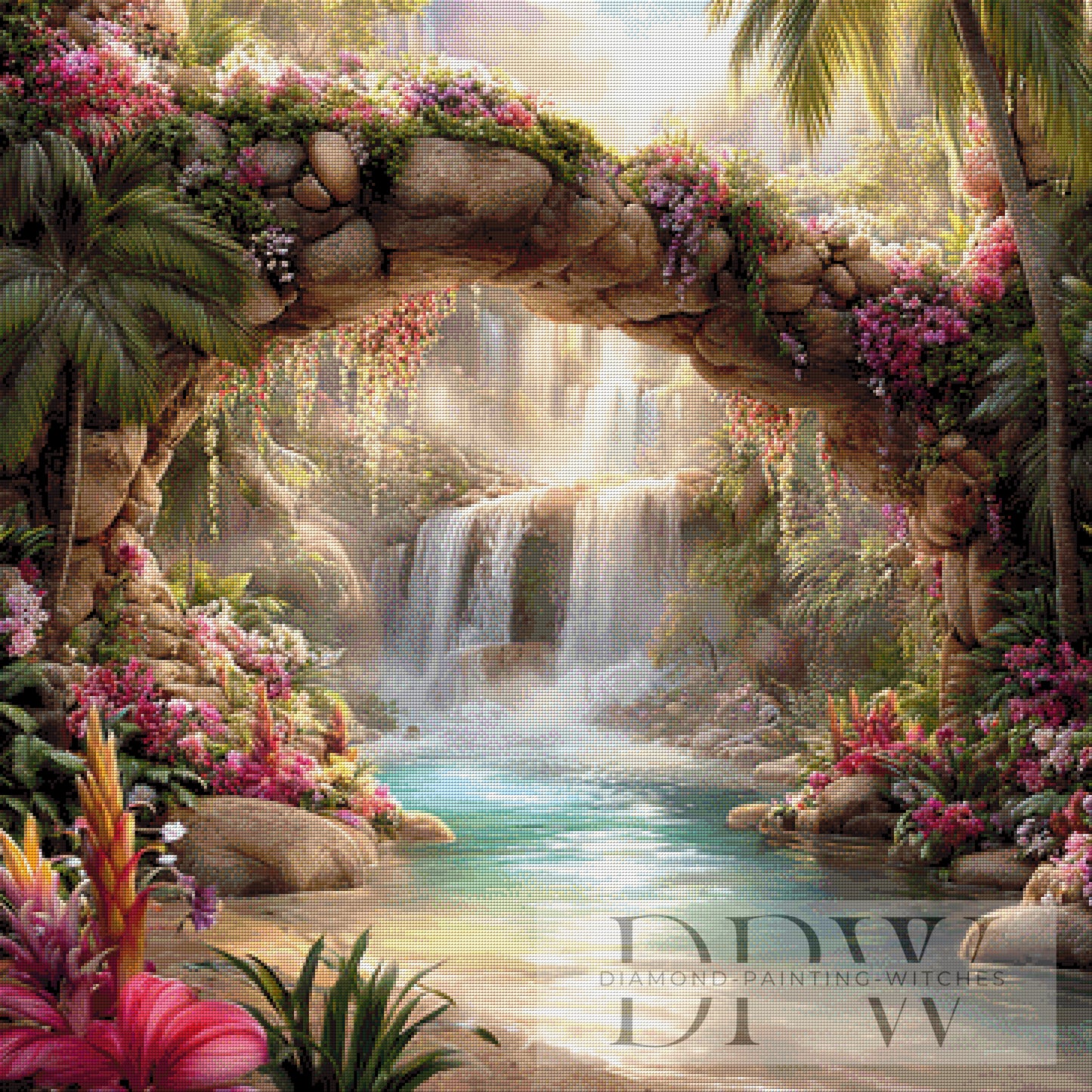 Paradies by Lisa Morgan 90x90cm mit 300 Farben DPW-6040