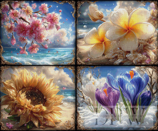 Magie der vier Horizonte by Lisa Morgan 120x100cm mit 360 Farben DPW-6041