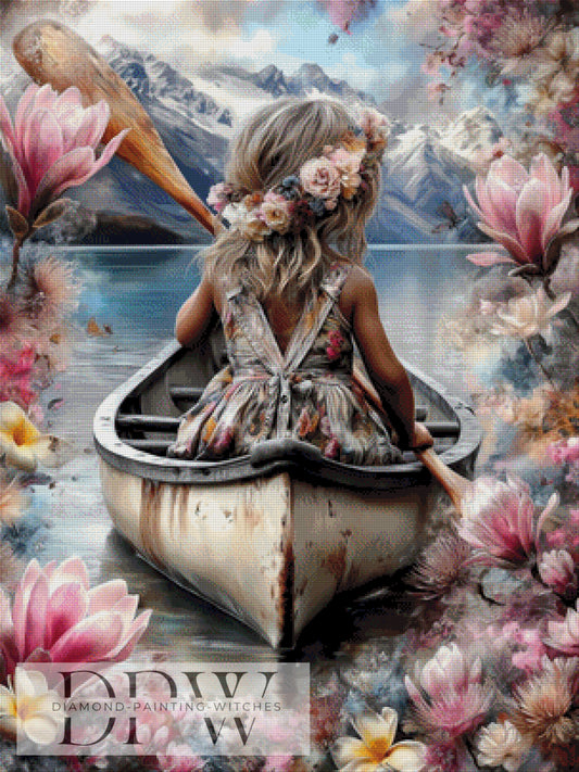 Reise im Blütenlicht by CleoDora 75x100cm mit 250 Farben DPW-6053