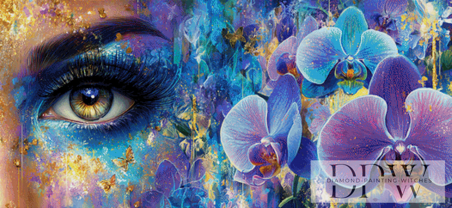 Der Blick im Orchideenlicht by theA.art 130x60cm mit 320 Farben DPW-6064