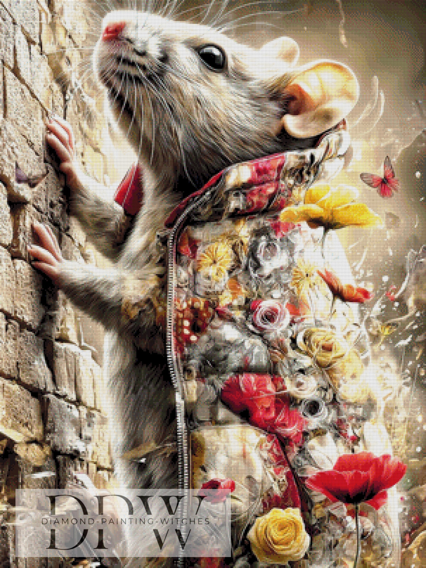 Herr Mäuserich by CleoDora 75x100cm mit 240 Farben DPW-6072