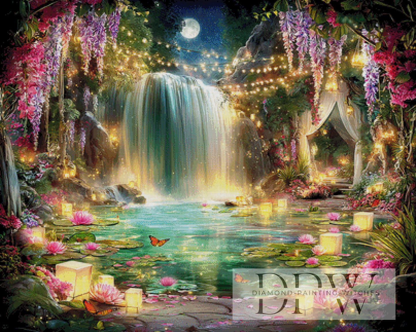 Nacht der tausend Kerzen by Lisa Morgan 100x80cm mit 370 Farben DPW-6084