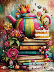 Floral Teatime by CleoDora mit 390 Farben **SOFORTKAUF** ECKIGE Steine