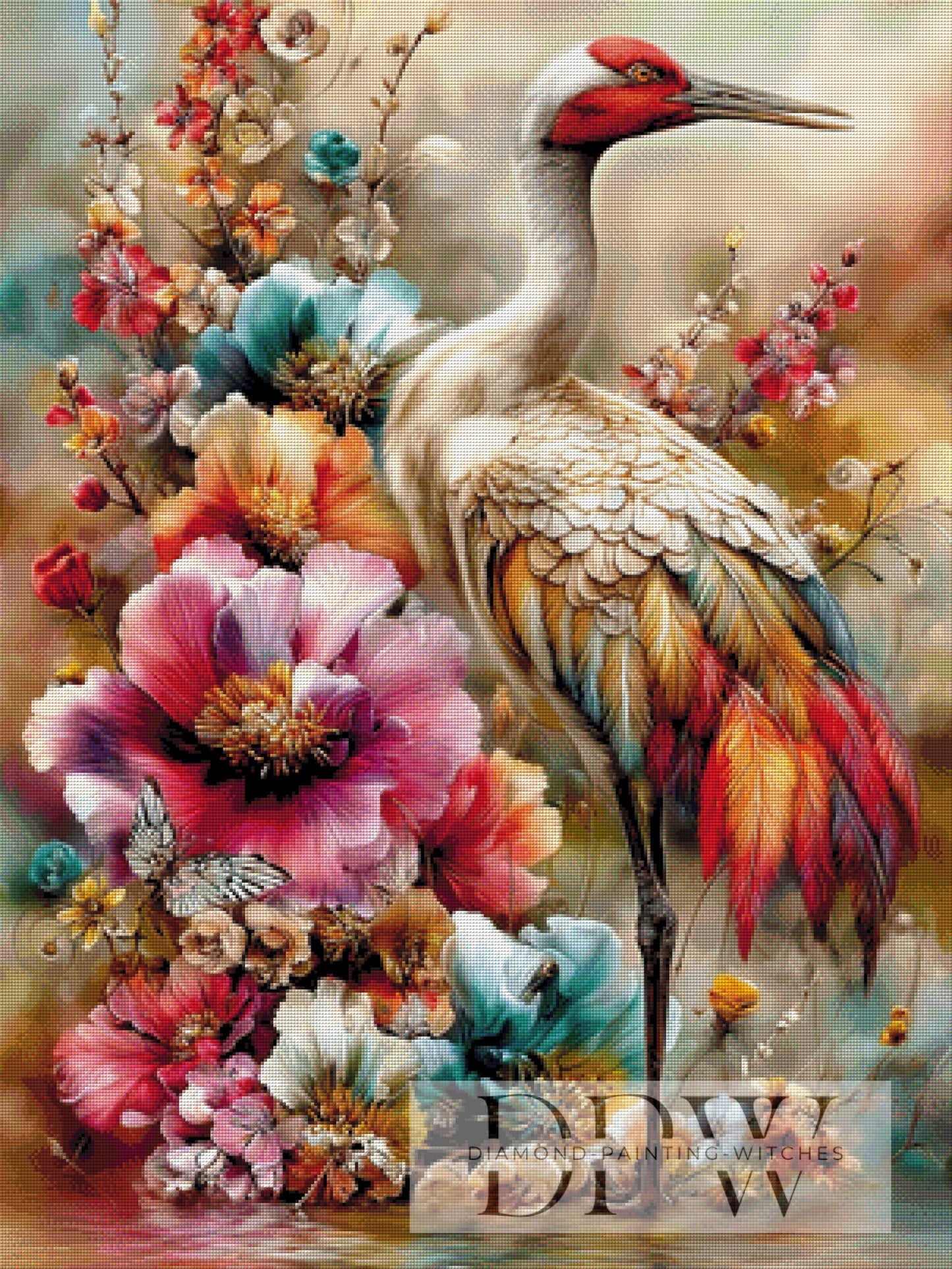 Crane of Dawn by CleoDora 75x100cm mit 330 Farben DPW-6093