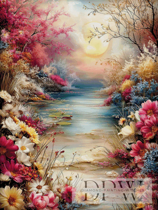 Sonnenpfad by CleoDora 75x100cm mit 300 Farben DPW-6096