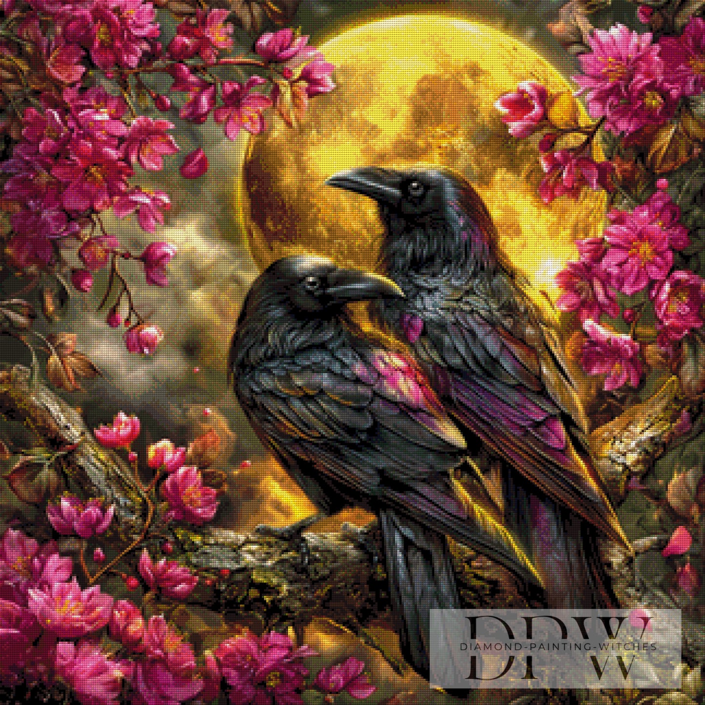 Moonbound Raven by Casalla Vendetta 80x80cm mit 260 Farben DPW-6101