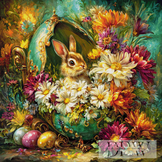 Heiner der Blumenhasi by CreatiVart mit 350 Farben